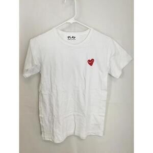 [275]Comme Des Garcons Shirt Mens S Play Heart Logo Graphic T-Shirt Tee Top